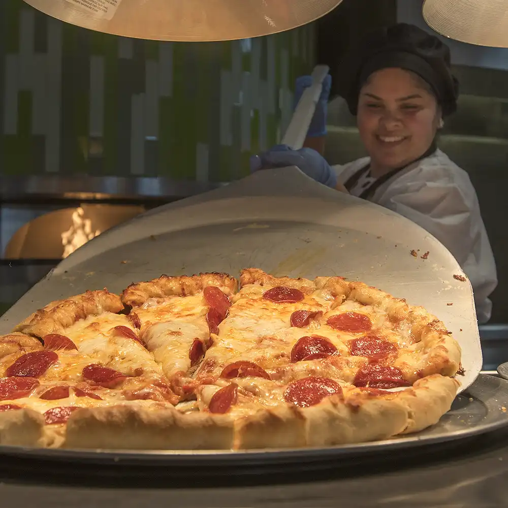 pizza served 
